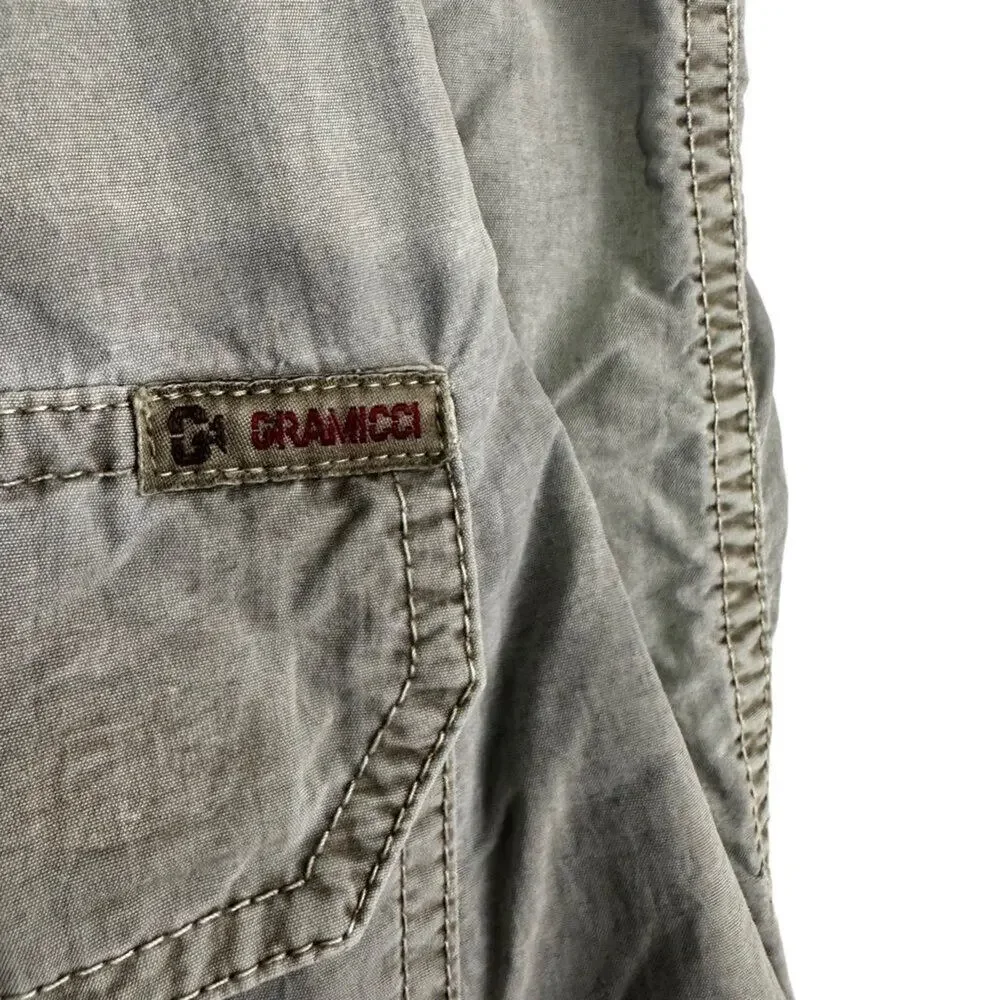 Vintage Gramicci Belted Hiking Pants Men's XXL Gray Outdoor Climbing - Picture 5 of 6